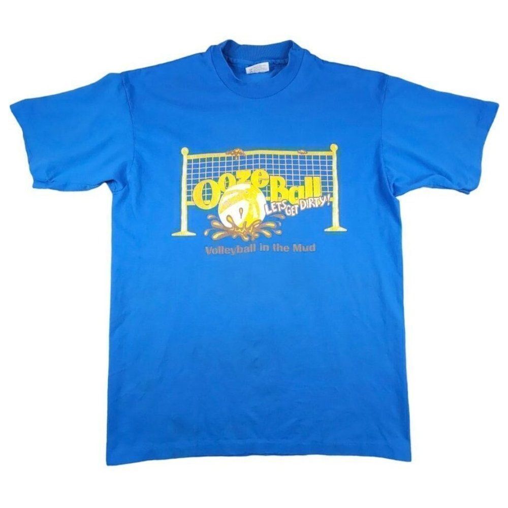 Vintage Oozeball T Shirt Mens Size Medium 80s Volleyball In The Mud